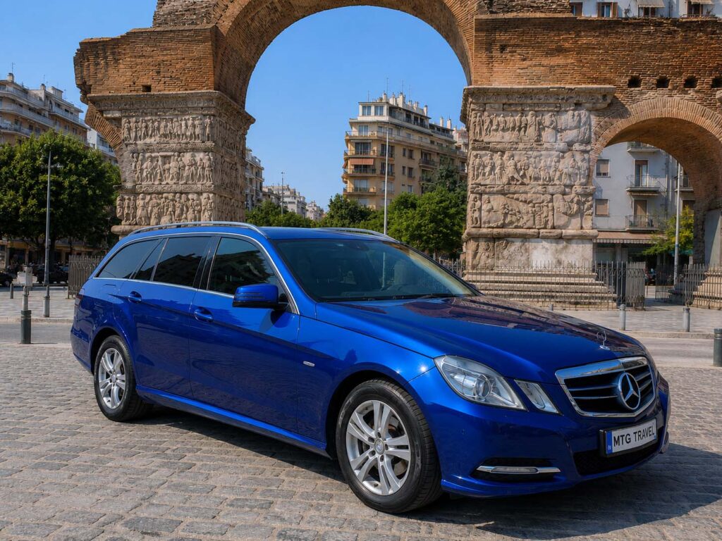 Premium Sedan transfer vehicle — upgraded Sedan class from the MTG Travel fleet in Thessaloniki